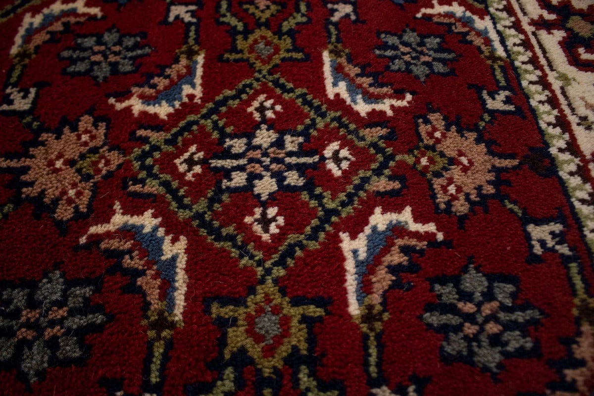 Red Floral Tribal 2'4X4'6 Indo-Bidjar Oriental Rug