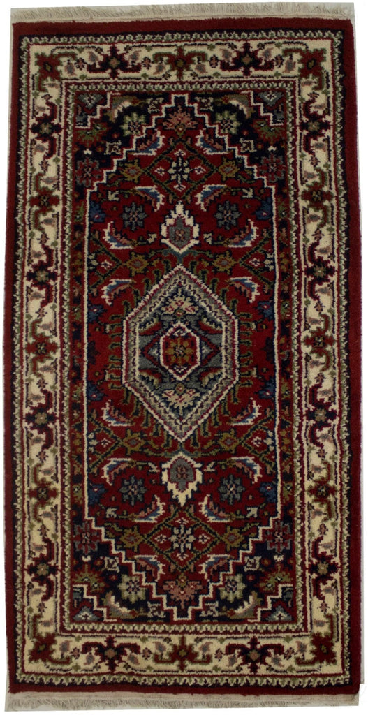 Red Floral Tribal 2'6X4'8 Indo-Bidjar Oriental Rug