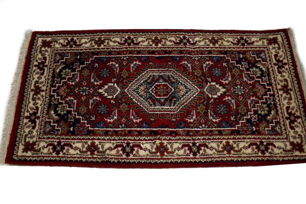 Red Floral Tribal 2'6X4'8 Indo-Bidjar Oriental Rug