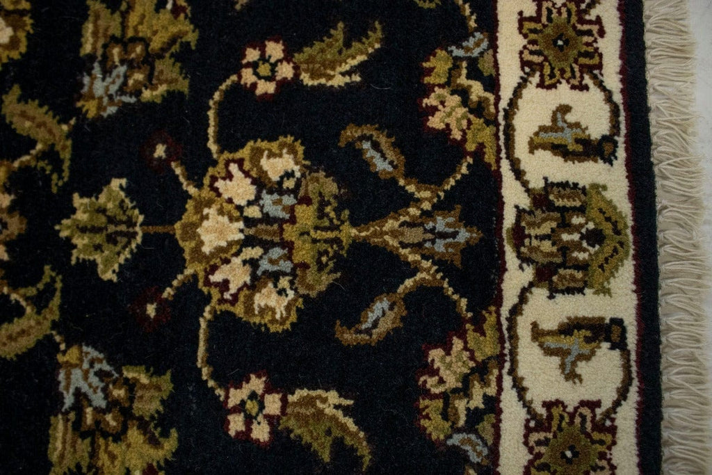 Charcoal Floral 2X3 Indo-Kashan Oriental Rug