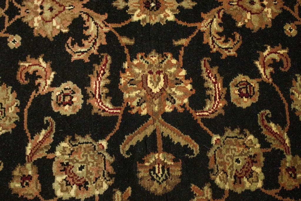 Charcoal Floral Classic 4X6 Indo-Kashan Oriental Rug