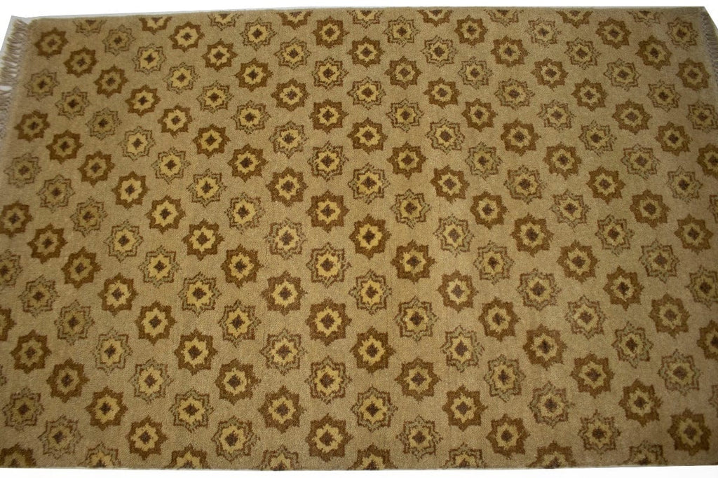 Beige Geometric 3X5 Oriental Modern Rug