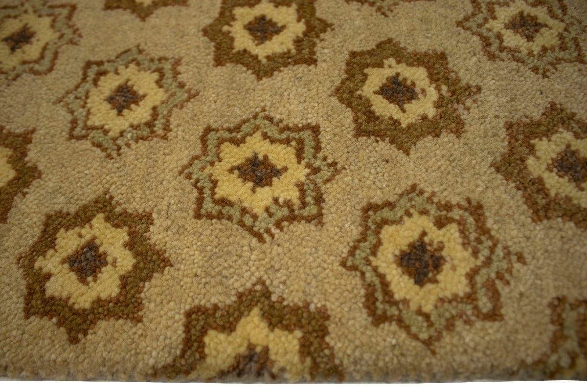 Beige Geometric 3X5 Oriental Modern Rug