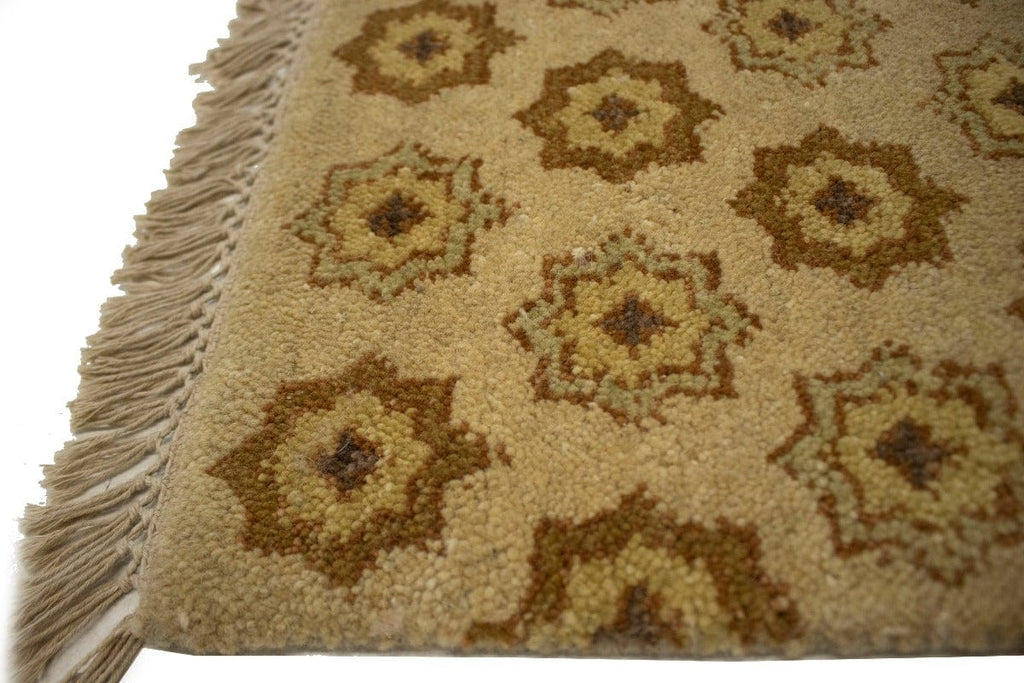 Beige Geometric 3X5 Oriental Modern Rug