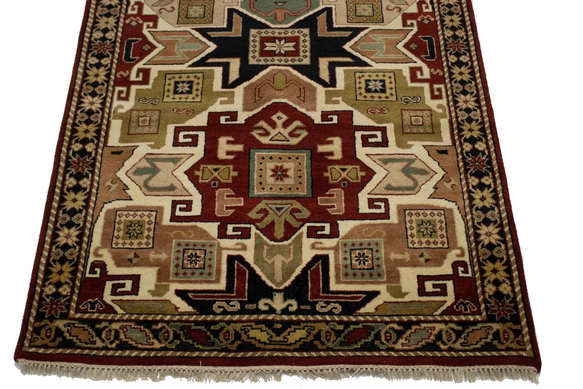 Multicolor Geometric 5X8 Oriental Modern Rug