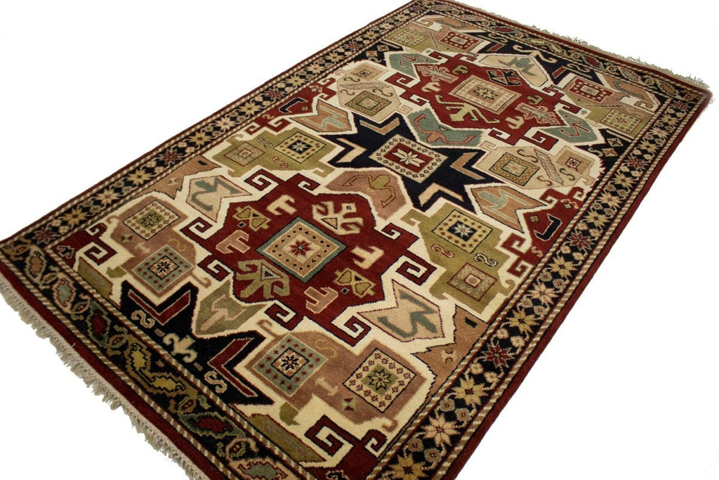 Multicolor Geometric 5X8 Oriental Modern Rug