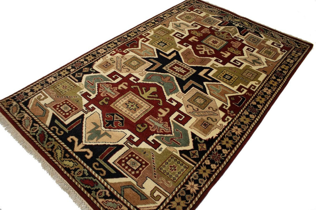 Multicolor Geometric 5X8 Oriental Modern Rug