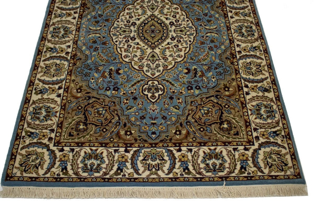 Blue Floral Kirman 4X6 Oriental Rug