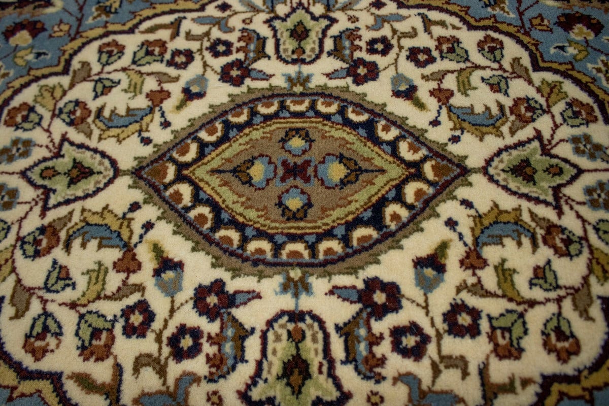 Blue Floral Kirman 4X6 Oriental Rug