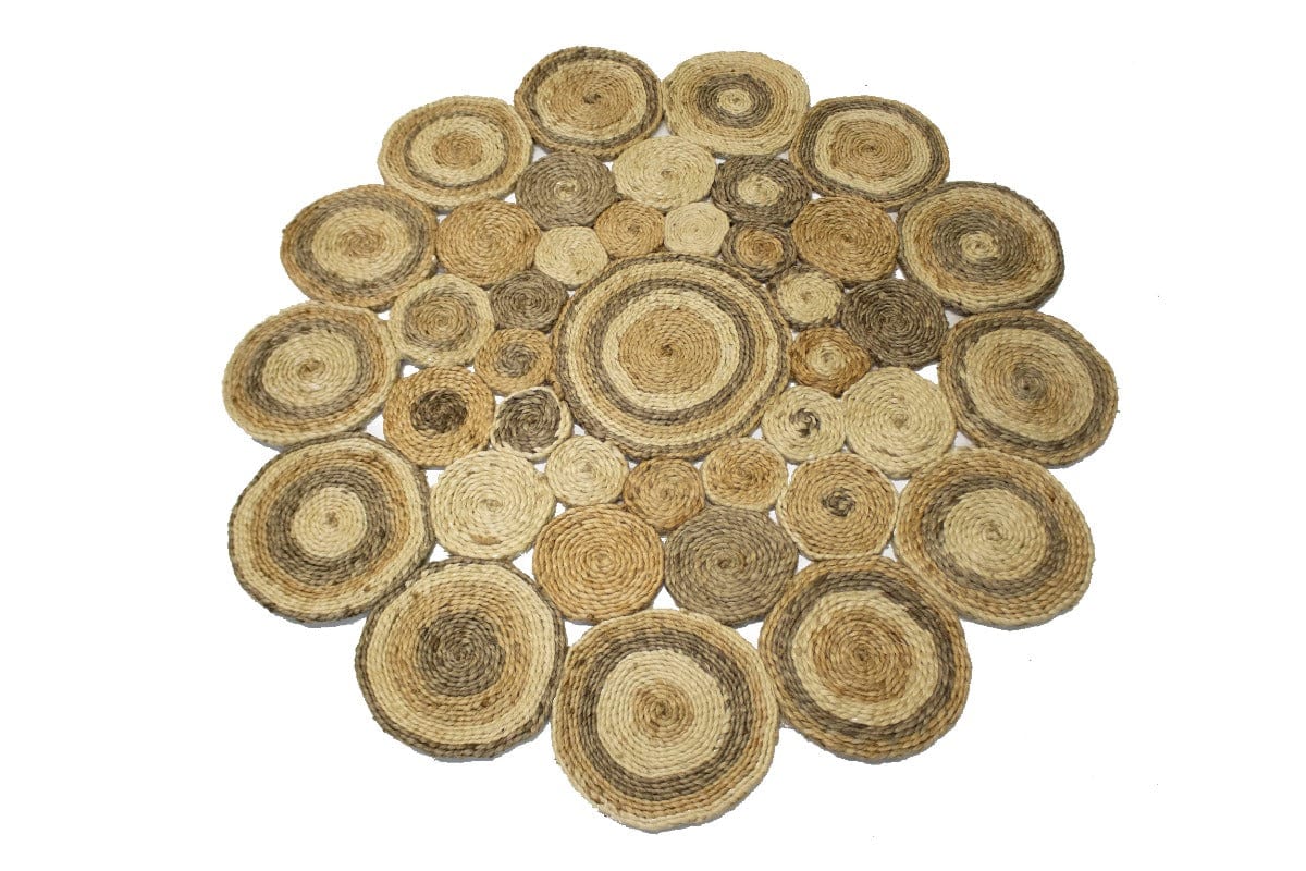 Reversible Braided Style 4X4 Jute Modern Round Rug