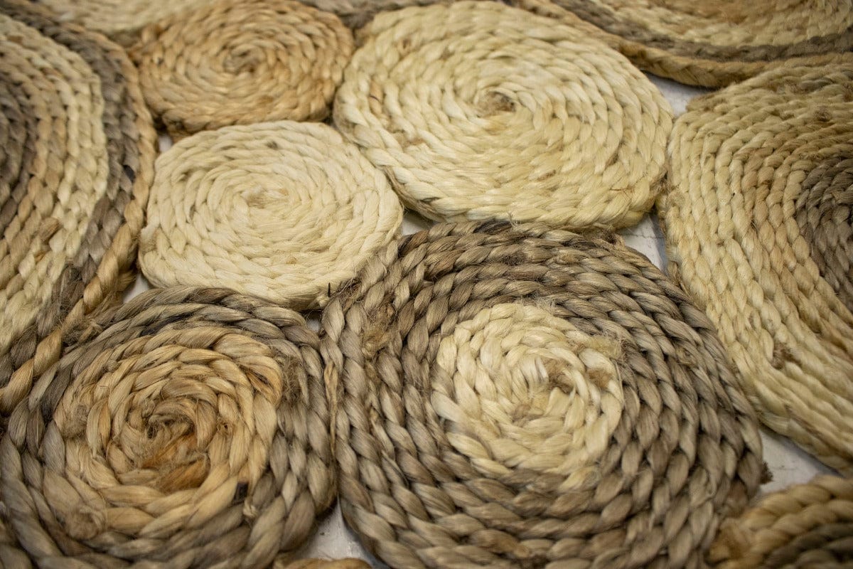 Reversible Braided Style 4X4 Jute Modern Round Rug