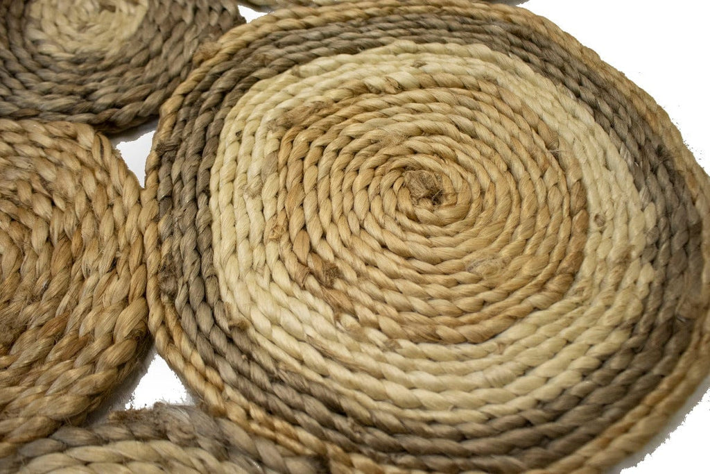 Reversible Braided Style 4X4 Jute Modern Round Rug