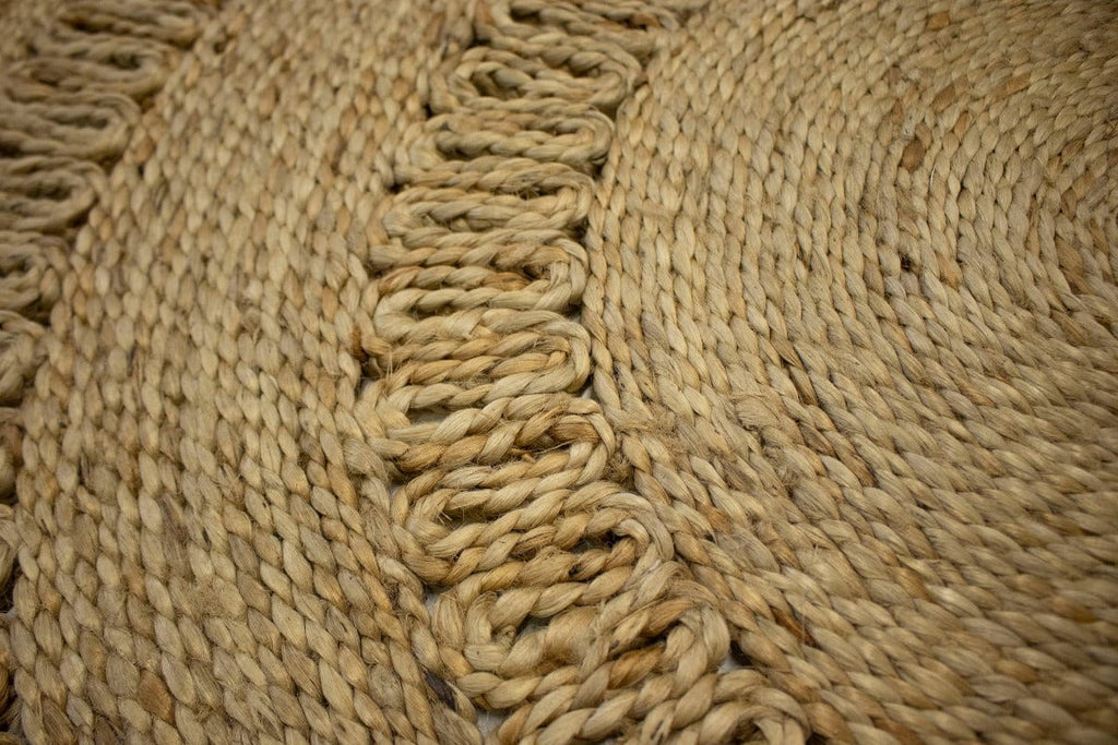 Reversible Braided Style 4X4 Jute Modern Round Rug