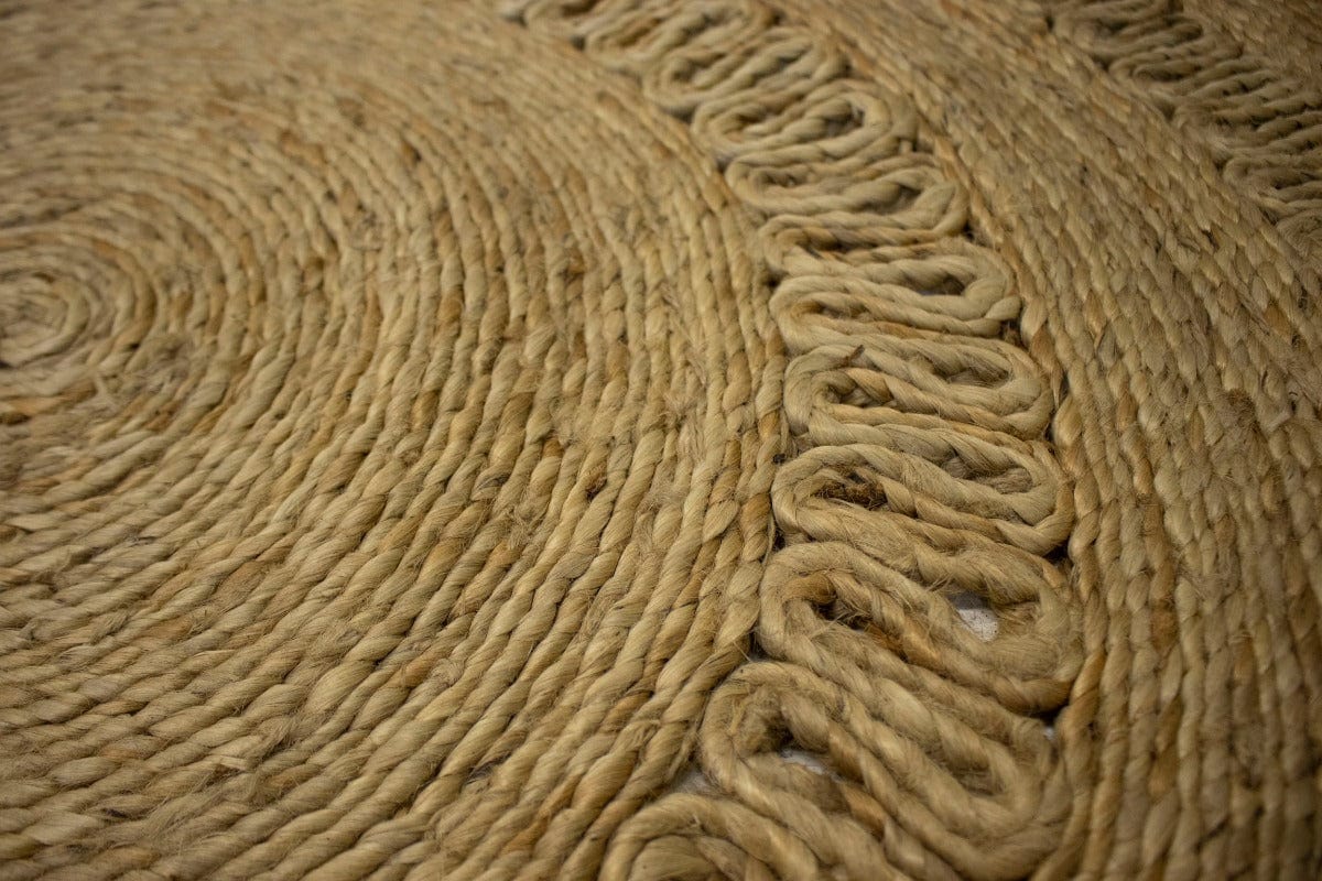 Reversible Braided Style 4X4 Jute Modern Round Rug