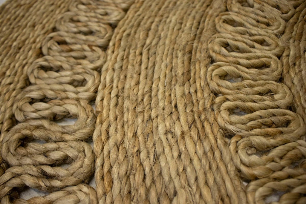 Reversible Braided Style 4X4 Jute Modern Round Rug