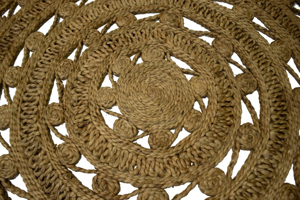 Reversible Braided Style 4X4 Jute Modern Round Rug