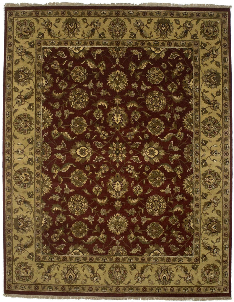 Red Floral 8X10 Indo-Kashan Oriental Rug