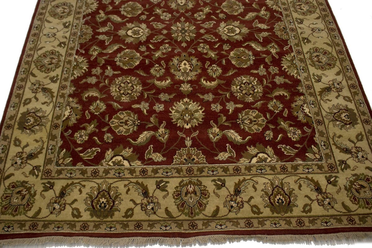 Red Floral 8X10 Indo-Kashan Oriental Rug