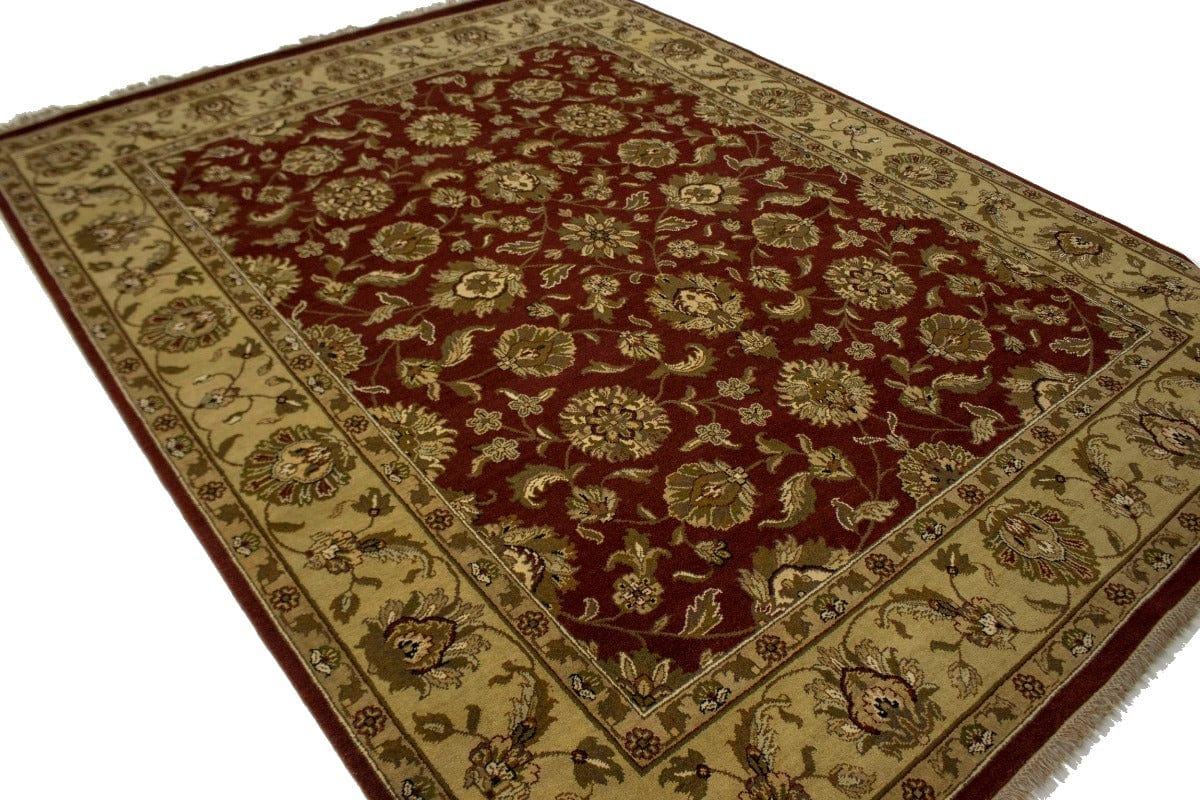 Red Floral 8X10 Indo-Kashan Oriental Rug