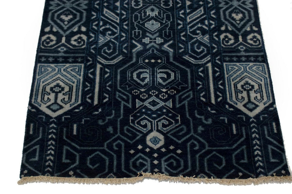 Dark Navy & Gray 3X5 Contemporary Rug