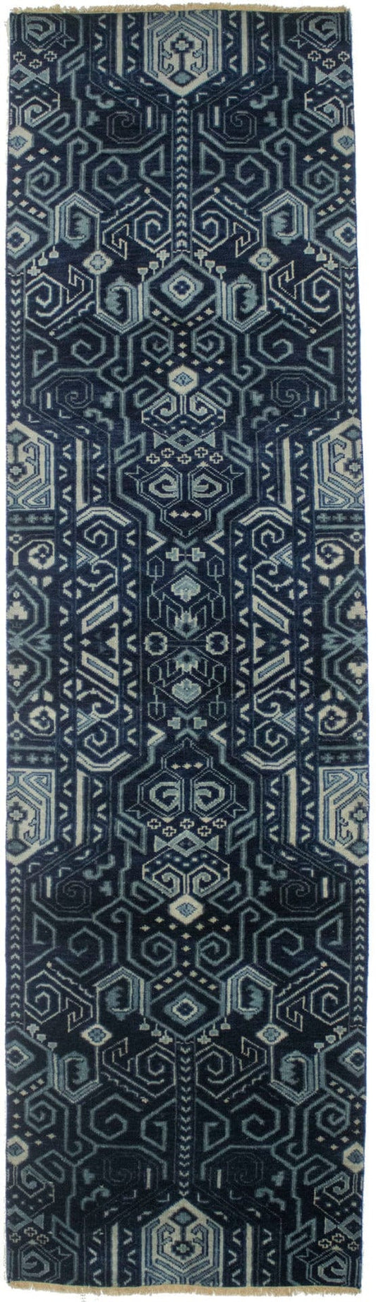 Dark Navy & Gray 3X10 Contemporary Rug