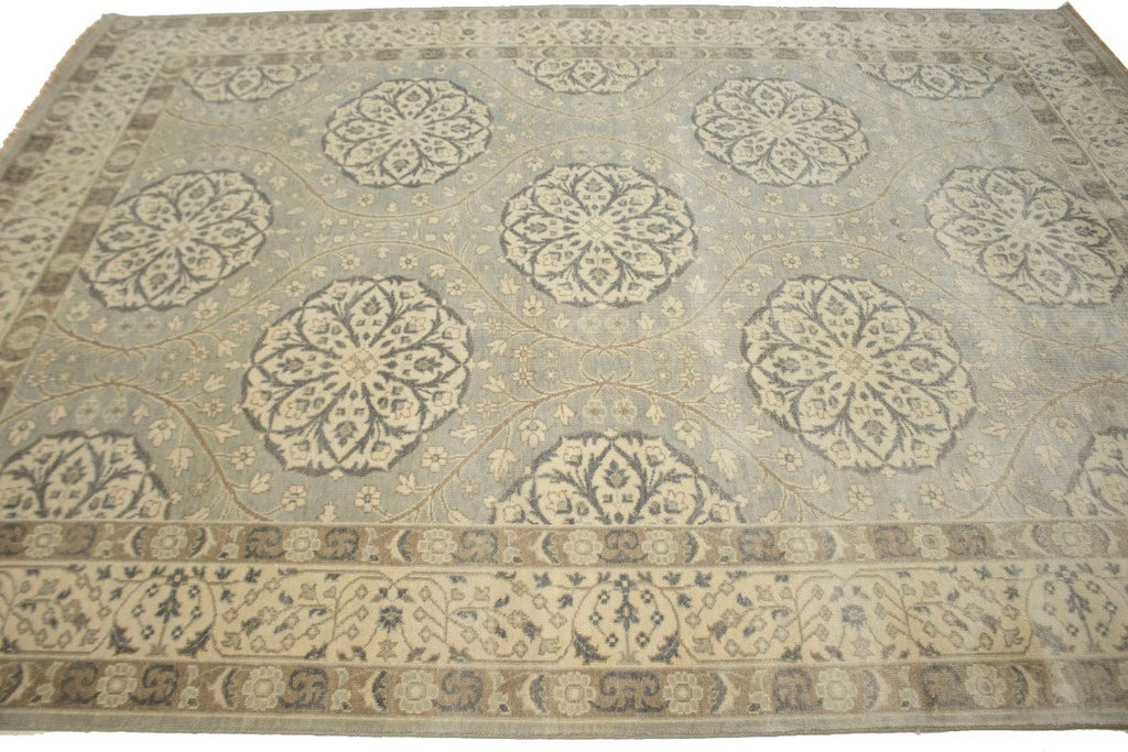 Gray Floral 8X11 Oushak Chobi Oriental Rug