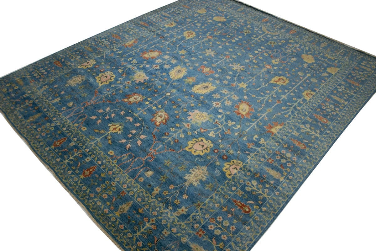 Blue Floral 12X15 Osh Chobi Oriental Rug