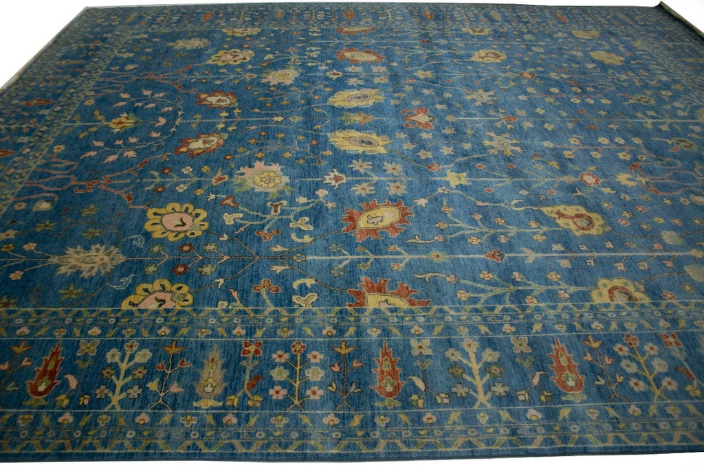 Blue Floral 12X15 Osh Chobi Oriental Rug