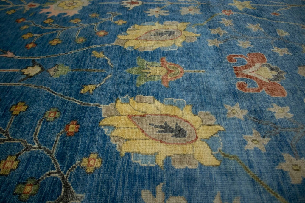 Blue Floral 12X15 Osh Chobi Oriental Rug