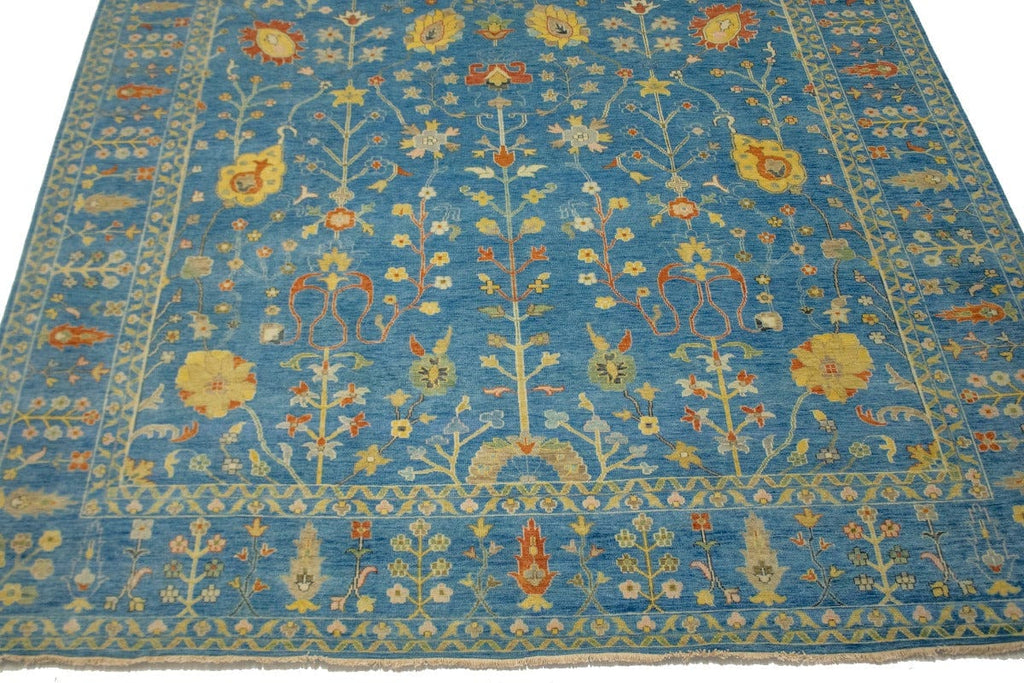 Blue Floral 10X14 Osh Chobi Oriental Rug
