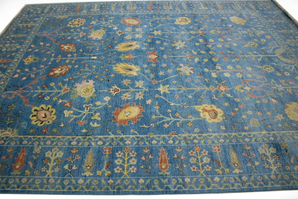 Blue Floral 9X12 Osh Chobi Oriental Rug