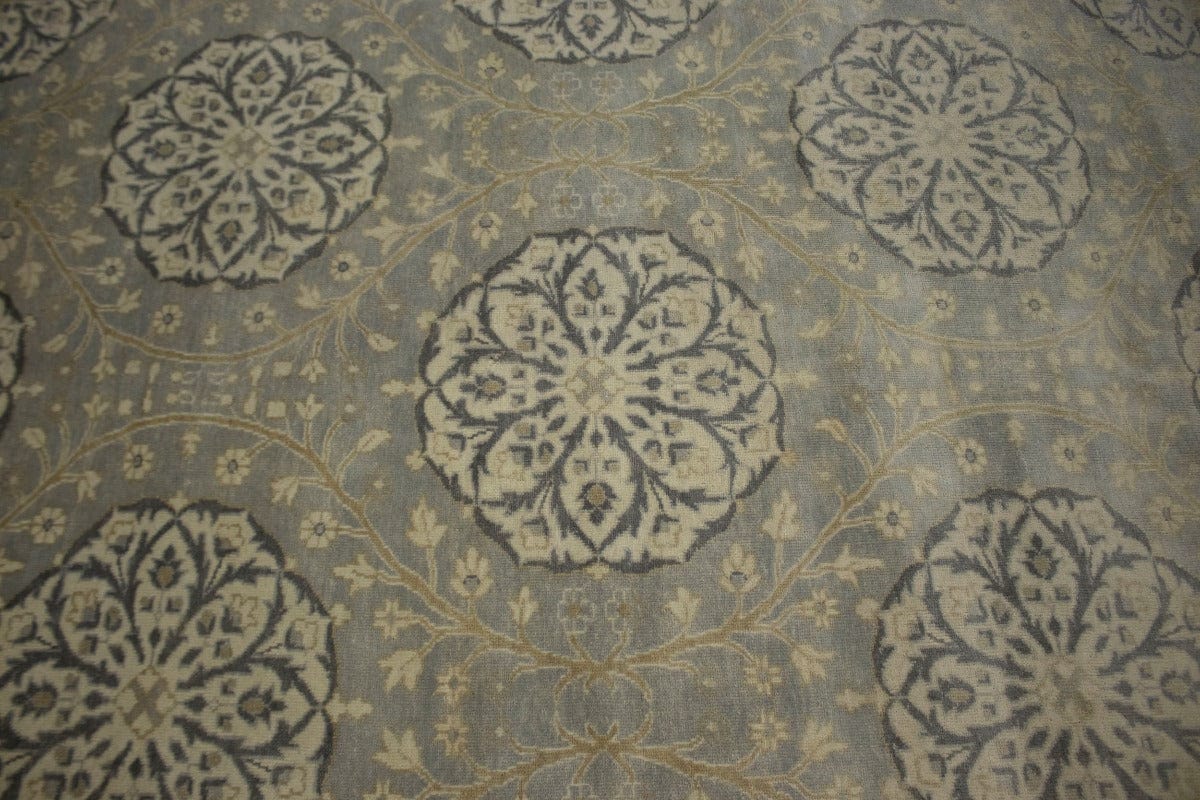 Gray Floral 8X10 Oushak Chobi Oriental Rug