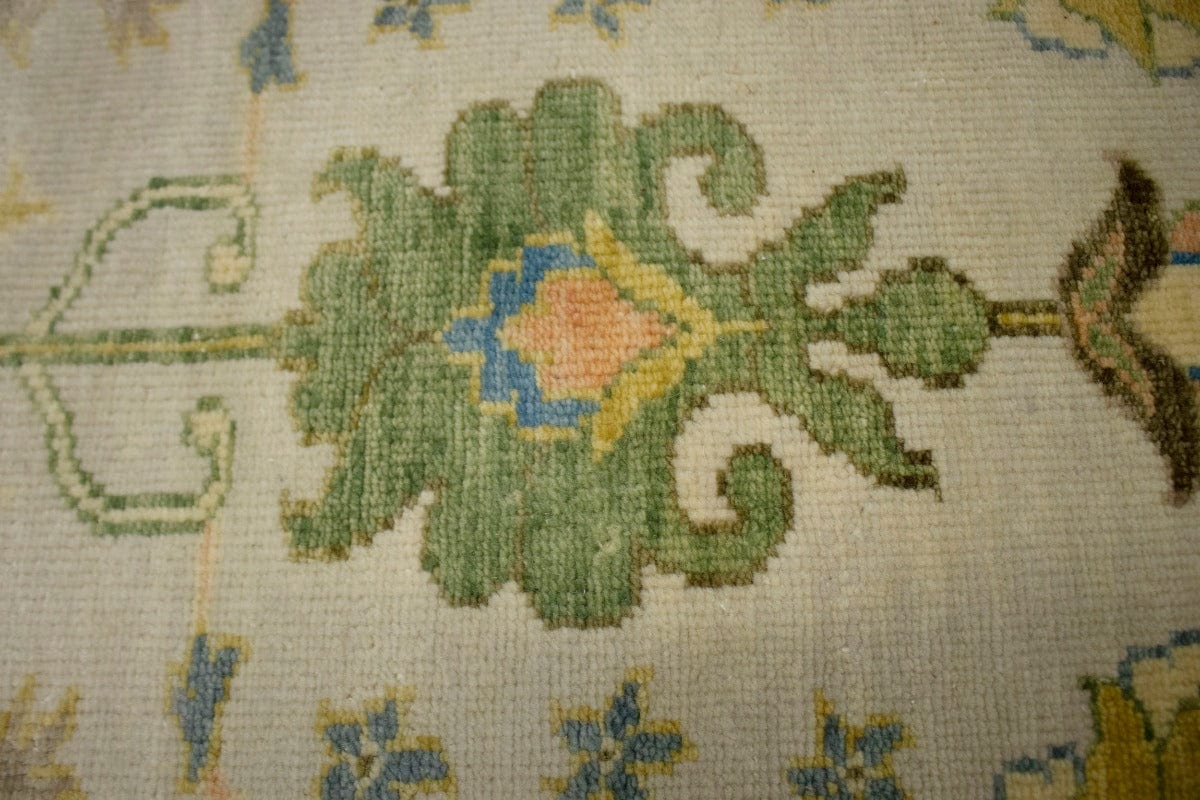 Ivory Floral 5X8 Osh Chobi Oriental Rug