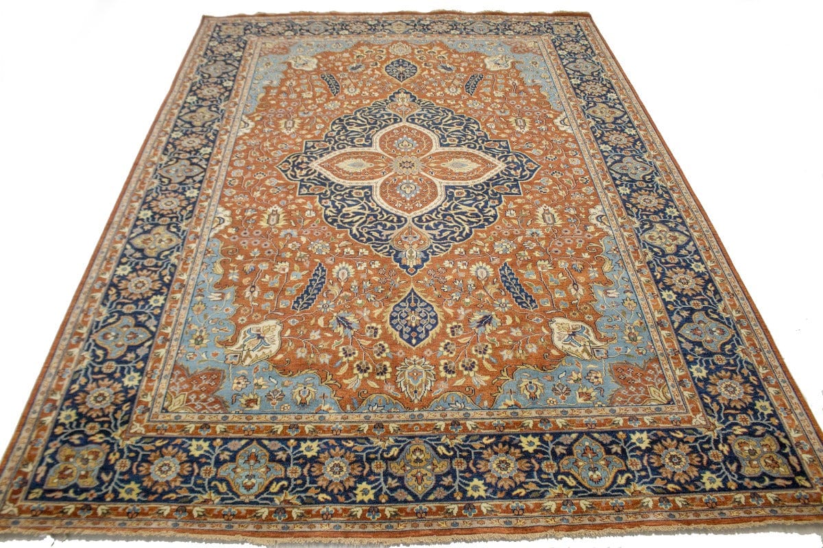 Rust Floral 10X14 Sarouk Goravan Heriz Oriental Rug