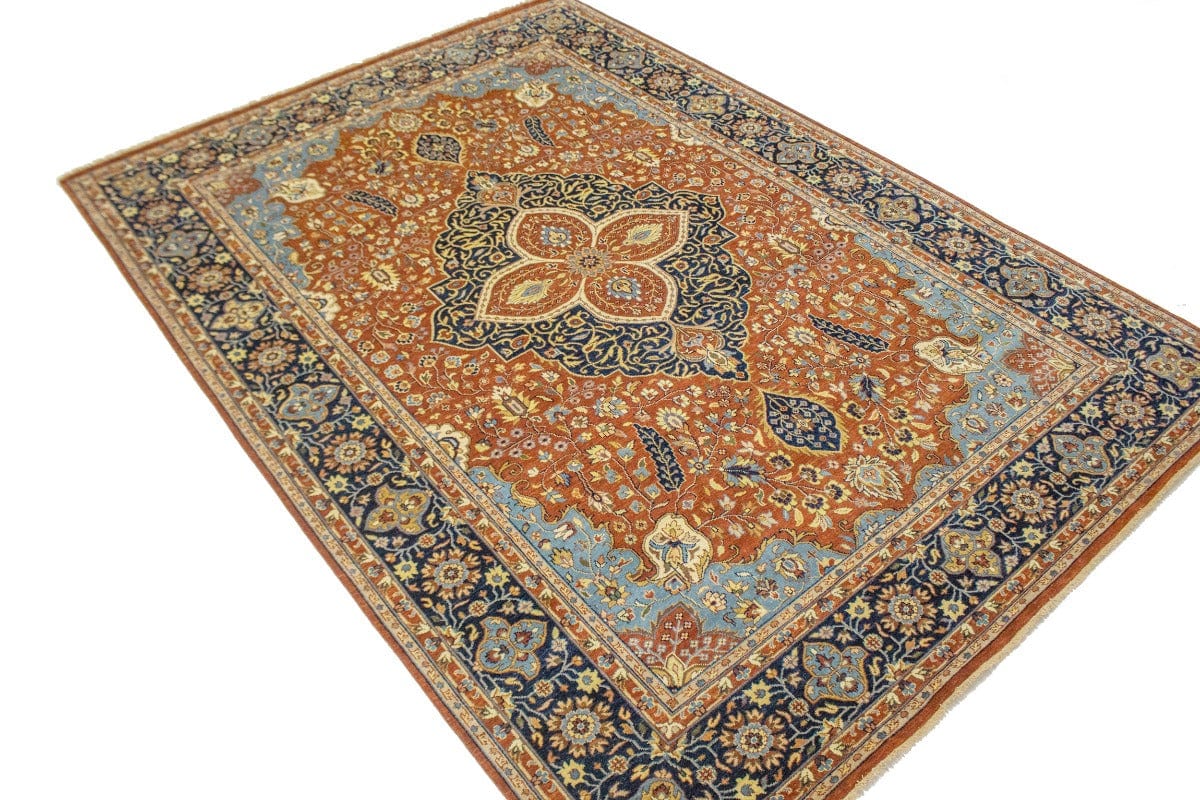 Rust Floral 10X14 Sarouk Goravan Heriz Oriental Rug