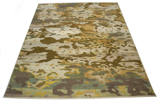 Multicolored Abstract 8X10 Oriental Modern Rug