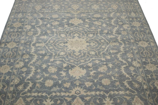 Slate Floral Transitional 8X10 Oriental Rug