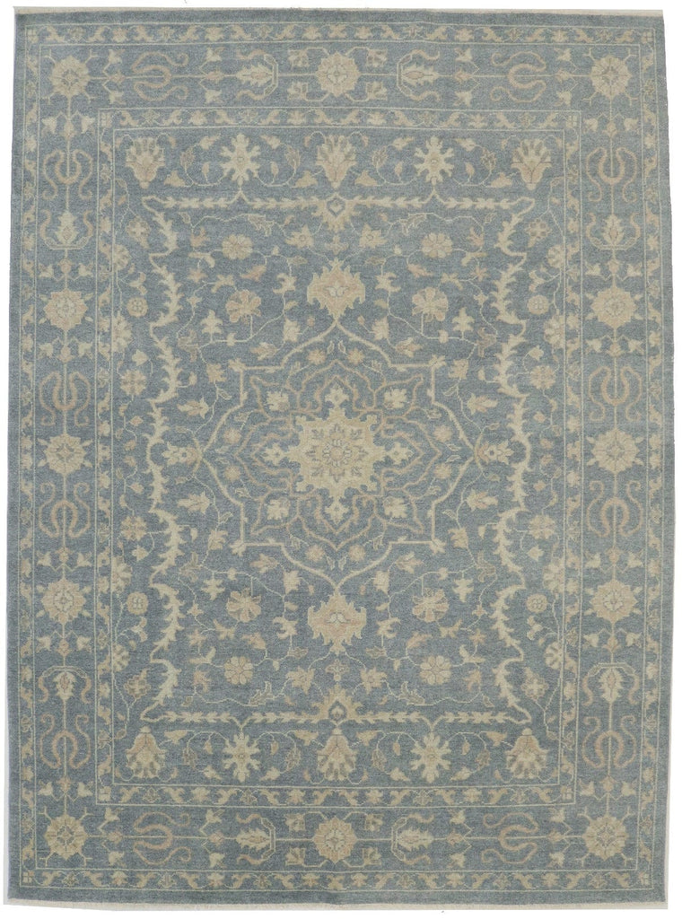 Slate Floral Transitional 9X12 Oriental Rug