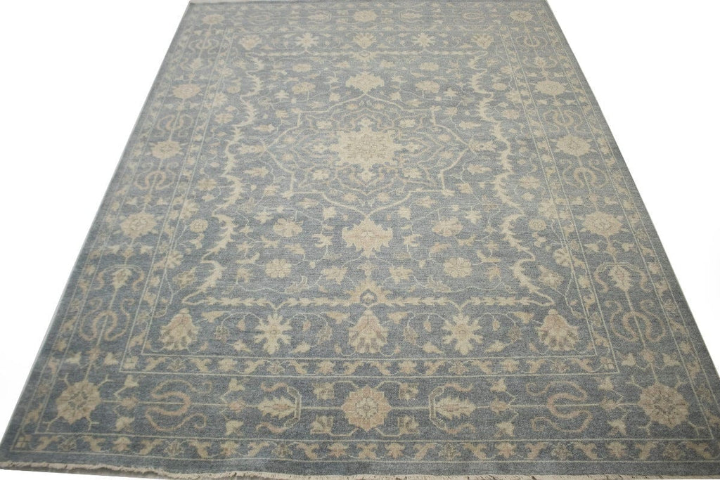 Slate Floral Transitional 9X12 Oriental Rug