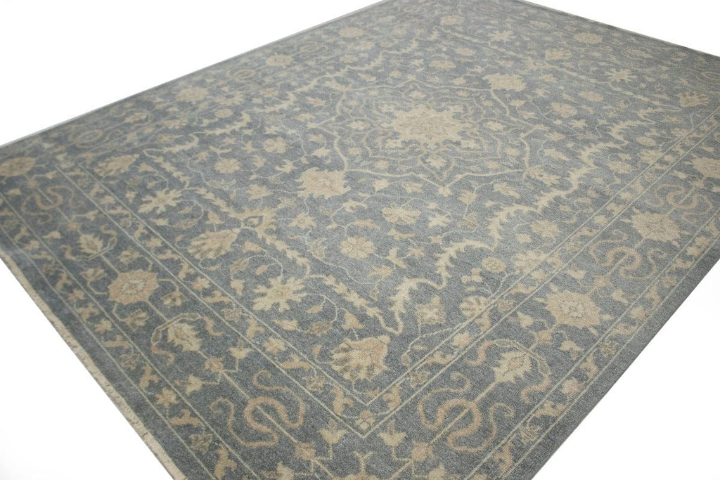 Slate Floral Transitional 9X12 Oriental Rug