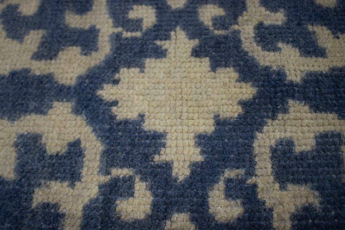 Slate Blue Floral 4X6 Oriental Rug