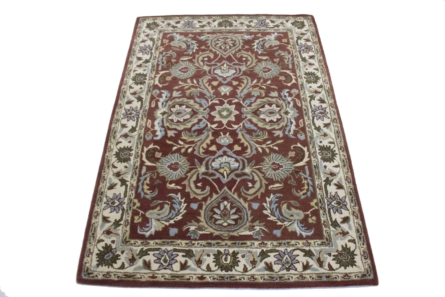 Traditional Red 4X6 Agra Oriental Rug