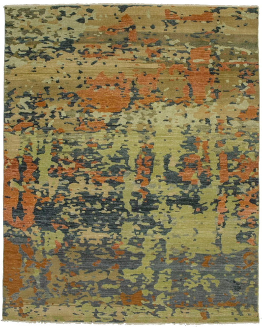 Multicolored Abstract 8X10 Oriental Modern Rug