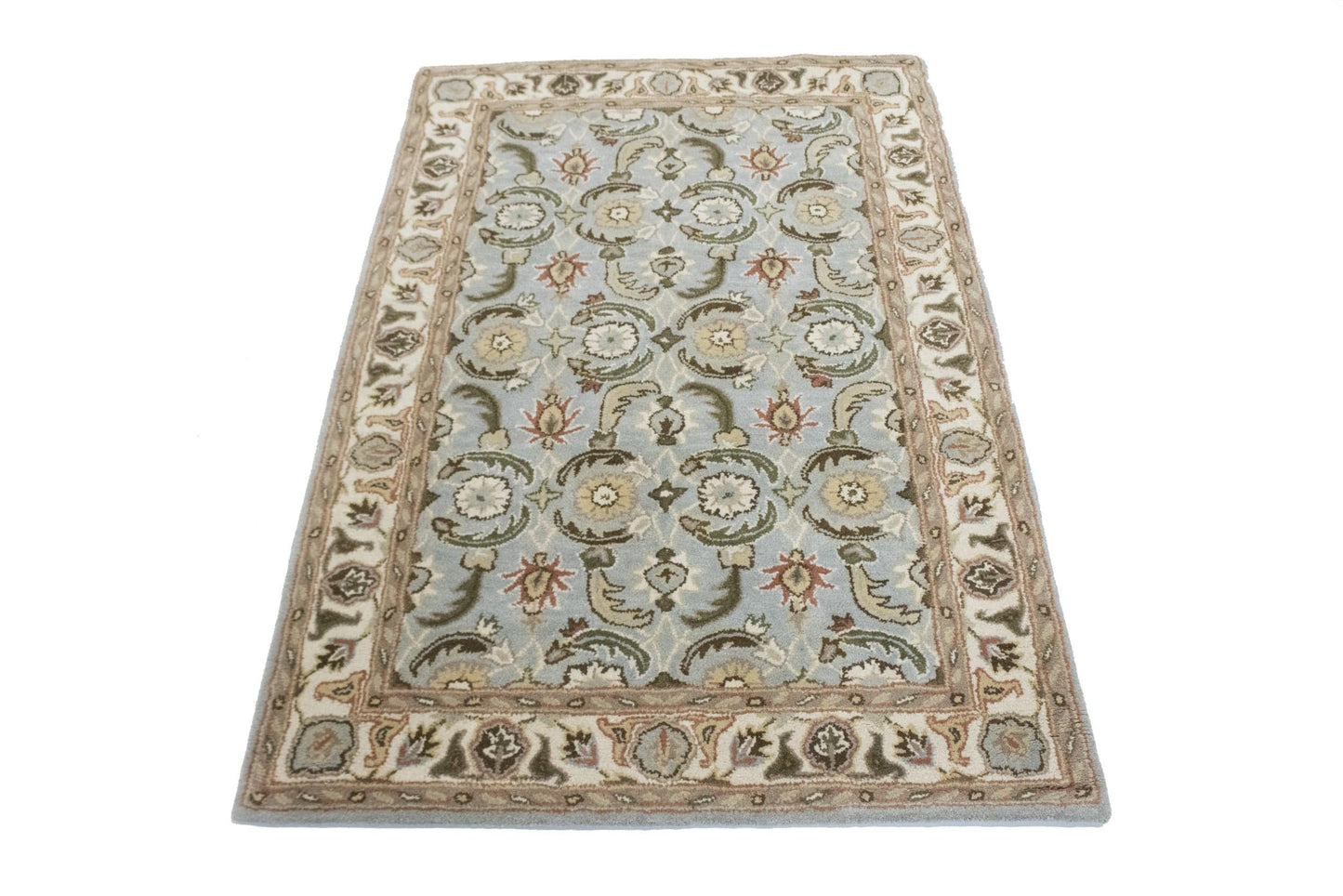 Traditional Grey 4X6 Agra Oriental Rug