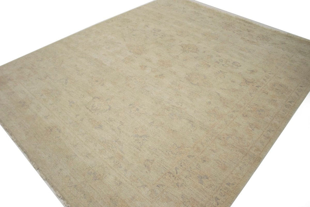 Cream Traditional 8X10 Floral Oushak Chobi Oriental Rug