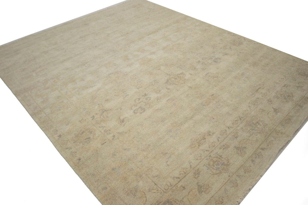 Cream Traditional 8X10 Floral Oushak Chobi Oriental Rug