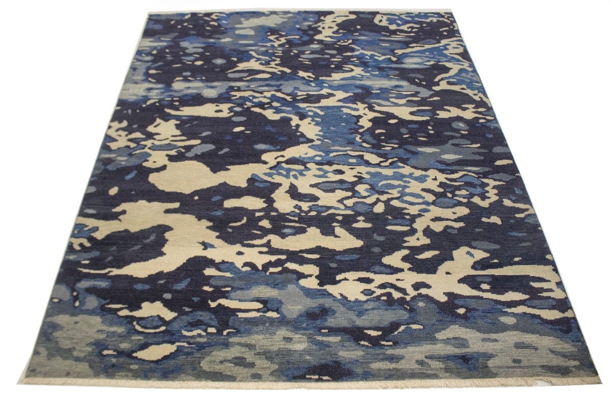 Multicolored Abstract 8X10 Oriental Modern Rug