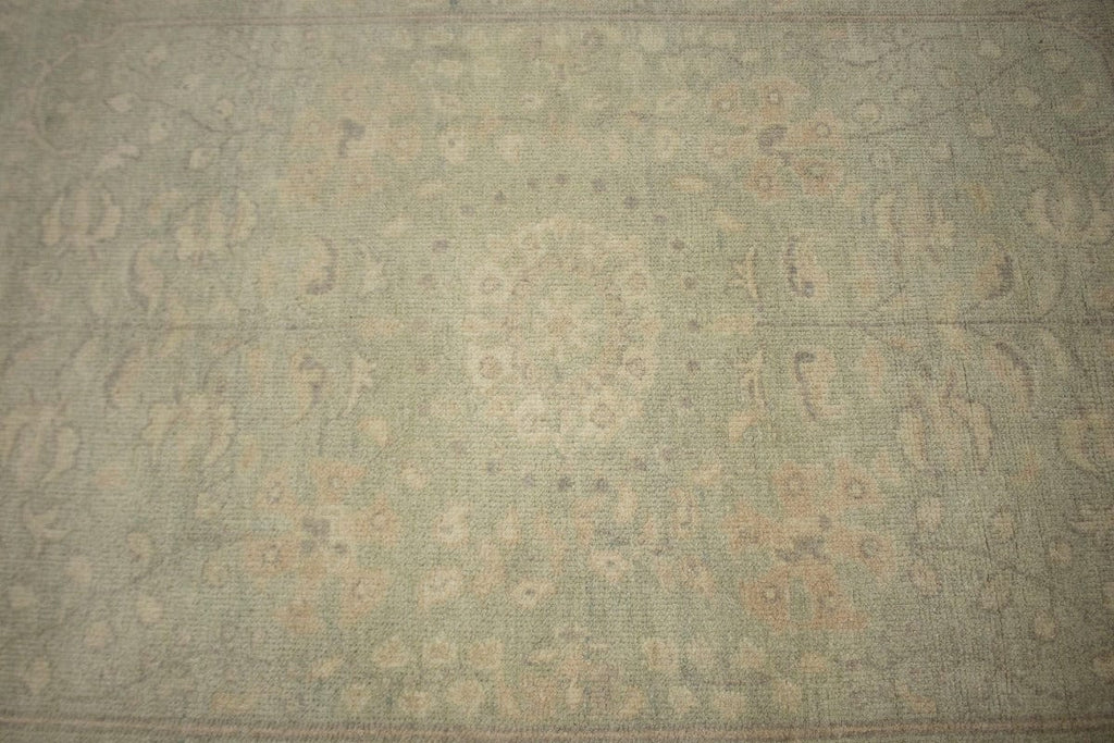 Green Floral Transitional 5X8 Oriental Rug