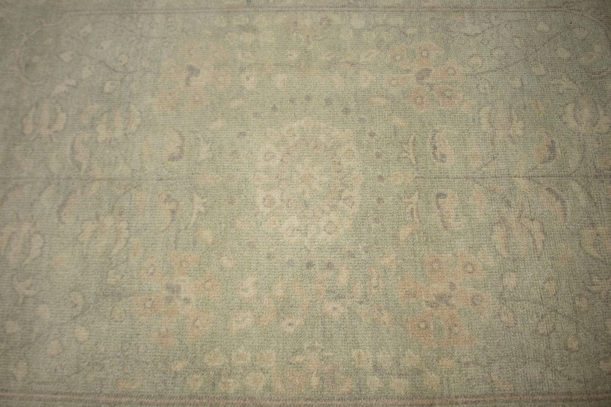 Green Floral Transitional 5X8 Oriental Rug