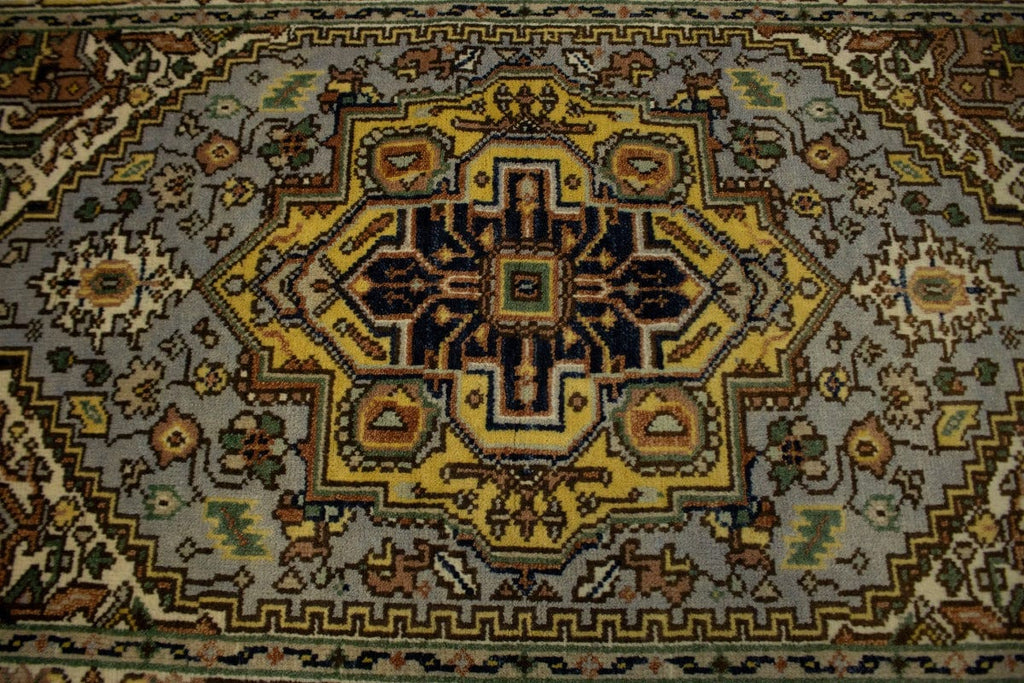 Gray Tribal Geometric 4x6 Heriz Serapi Oriental Rug